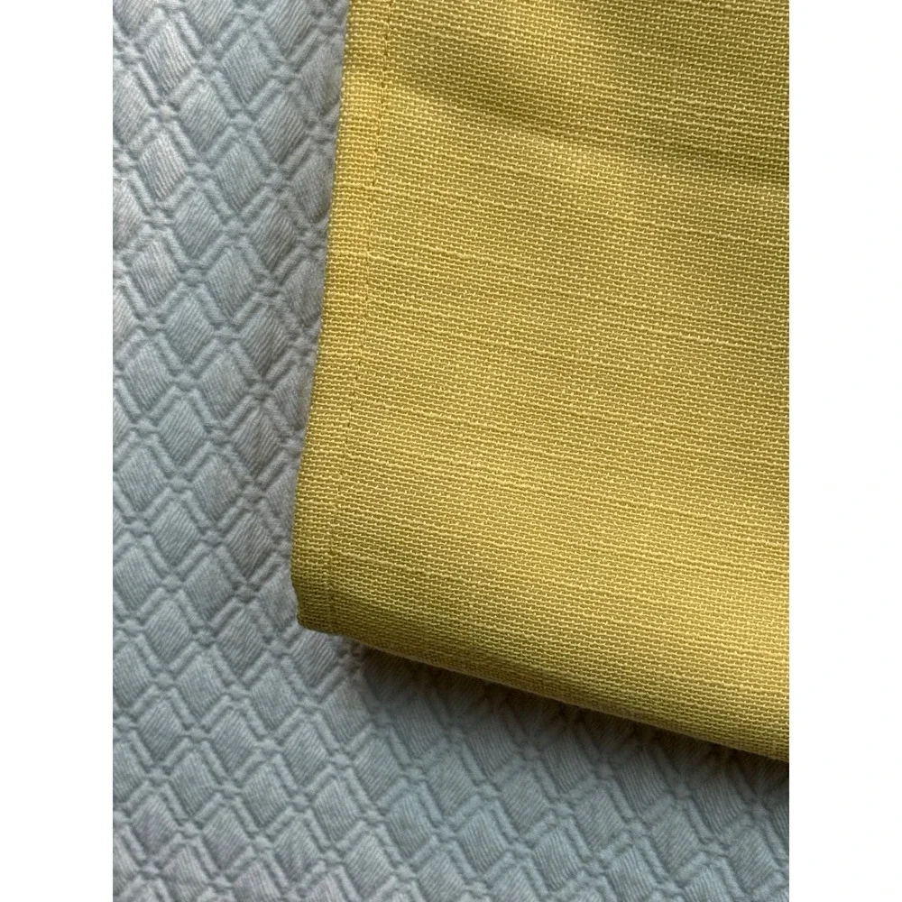 Laura Ashley Yellow Rectangular Tablecloth‎ 58x84 Solid Textured Woven Polyester